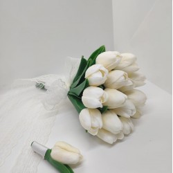 Islak Lale Gelin Çiçeği Ve Damat Yaka Çiçeği-GBKT-1228