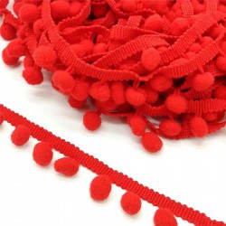 Kırmızı Ponpon Şerit-PPS-1043 Kırmızı Ponpon Şerit-PPS-1043