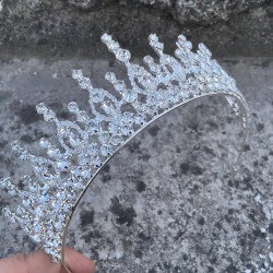 Abrienda Gümüş Gelin Kına Tacı Özel Gün Aksesuar Kadın Taç Saç Aksesuarı-ABRİENDA-3 Abrienda Gümüş Gelin Kına Tacı Özel Gün Aksesuar Kadın Taç Saç Aksesuarı-ABRİENDA-3