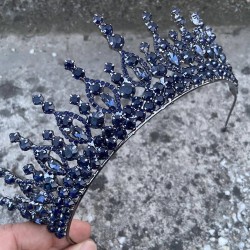 Abrienda Lacivert Gelin Kına Tacı Özel Gün Aksesuar Kadın Taç Saç Aksesuarı-ABRİENDA-5 Abrienda Lacivert Gelin Kına Tacı Özel Gün Aksesuar Kadın Taç Saç Aksesuarı-ABRİENDA-5