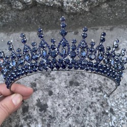 Abrienda Lacivert Gelin Kına Tacı Özel Gün Aksesuar Kadın Taç Saç Aksesuarı-ABRİENDA-5 Abrienda Lacivert Gelin Kına Tacı Özel Gün Aksesuar Kadın Taç Saç Aksesuarı-ABRİENDA-5