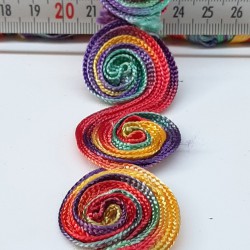 Sarmal Desenli Renkli Antik Şerit Güpür-AD-1019