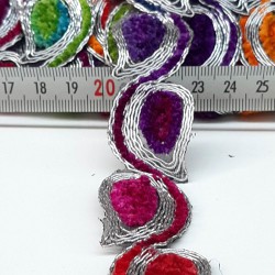 Gümüş Şal Desenli Antik Şerit Güpür-AD-1039