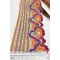 Fuşya Simli Desenli Antik Dekoratif Şerit-AD-1045