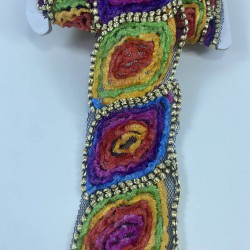 Çapraz Damla Desenli Rengarenk Antik Desenli Şerit Dekoratif Süsleme-ADSERIT-1000 Çapraz Damla Desenli Rengarenk Antik Desenli Şerit Dekoratif Süsleme-ADSERIT-1000