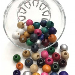 Rengarenk Ahşap Boncuk-AHB-1