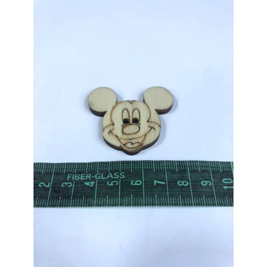 Mickey Mouse Motifli Ahşap Süsleme 5 Adet-AHB-128