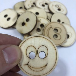 Gülenyüz Motifli Doğal Ahşap Süsleme 5 Adet-AHB-143