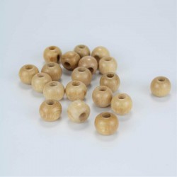 Krem Rengi Ahşap Boncuk 24 Mm 1 Paket 100 Gram-AHB-144