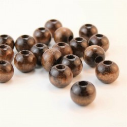 Kahverengi Ahşap Boncuk 24 Mm 1 Paket 100 Gram-AHB-146