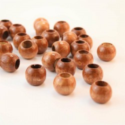 Fındık Rengi Ahşap Boncuk 22 Mm 1 Paket 100 Gram-AHB-150