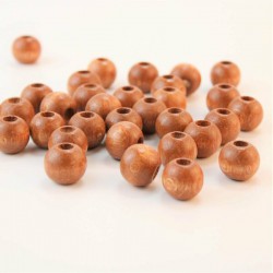 Fındık Rengi Ahşap Boncuk 17 Mm 1 Paket 100 Gram-AHB-160