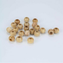 Krem Rengi Ahşap Boncuk 14 Mm 1 Paket 100 Gram-AHB-164