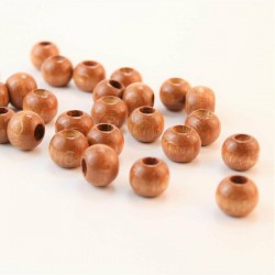 Fındık Rengi Ahşap Boncuk 14 Mm 1 Paket 100 Gram-AHB-165