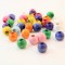 Karışık Renkli Ahşap Boncuk 14 Mm 1 Paket 100 Gram-AHB-167