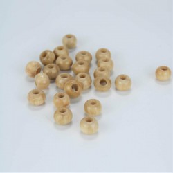 Krem Rengi Ahşap Boncuk 12 Mm 1 Paket 100 Gram-AHB-169