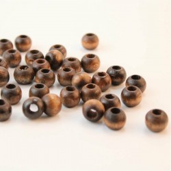 Kahverengi Ahşap Boncuk 12 Mm 1 Paket 100 Gram-AHB-171