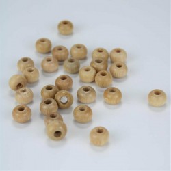 Krem Rengi Ahşap Boncuk 10 Mm 1 Paket 100 Gram-AHB-174