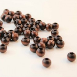 Kahverengi Ahşap Boncuk 10 Mm 1 Paket 100 Gram-AHB-176