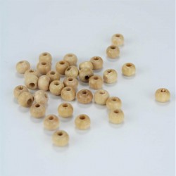 Krem Rengi Ahşap Boncuk 8 Mm 1 Paket 100 Gram-AHB-179