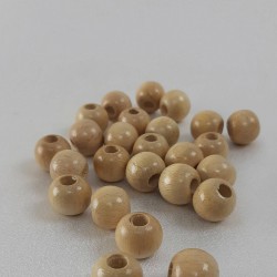 Vernikli Doğal Ahşap Boncuk 15 Mm-AHB-25