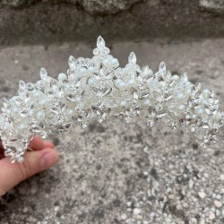 Aldonsa Gümüş Gelin Kına Tacı Özel Gün Aksesuar Kadın Taç Saç Aksesuarı-ALDONSA-1 Aldonsa Gümüş Gelin Kına Tacı Özel Gün Aksesuar Kadın Taç Saç Aksesuarı-ALDONSA-1