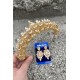 Aldonsa Gold Gelin Kına Tacı Özel Gün Aksesuar Kadın Taç Ve İnce Mekik Küpe Takımı-ALDONSA-25 Aldonsa Gold Gelin Kına Tacı Özel Gün Aksesuar Kadın Taç Ve İnce Mekik Küpe Takımı-ALDONSA-25