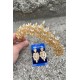 Aldonsa Gold Gelin Kına Tacı Özel Gün Aksesuar Kadın Taç Ve İnce Mekik Küpe Takımı-ALDONSA-25 Aldonsa Gold Gelin Kına Tacı Özel Gün Aksesuar Kadın Taç Ve İnce Mekik Küpe Takımı-ALDONSA-25