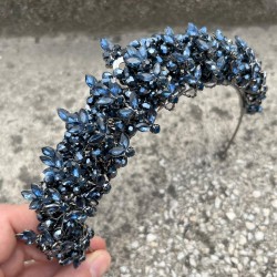 Aldonsa Lacivert Gelin Kına Tacı Özel Gün Aksesuar Kadın Taç Saç Aksesuarı-ALDONSA-6 Aldonsa Lacivert Gelin Kına Tacı Özel Gün Aksesuar Kadın Taç Saç Aksesuarı-ALDONSA-6