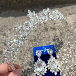 Alejandro Gümüş Gelin Kına Tacı Özel Gün Aksesuar Kadın Taç Ve Geniş Mekik Küpe Takımı-ALEJANDRO-28 Alejandro Gümüş Gelin Kına Tacı Özel Gün Aksesuar Kadın Taç Ve Geniş Mekik Küpe Takımı-ALEJANDRO-28