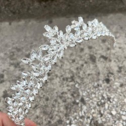 Alejandro Gümüş Gelin Kına Tacı Özel Gün Aksesuar Kadın Taç Saç Aksesuarı-ALEJANDRO-8 Alejandro Gümüş Gelin Kına Tacı Özel Gün Aksesuar Kadın Taç Saç Aksesuarı-ALEJANDRO-8