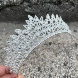 Alexa Gümüş Gelin Kına Tacı Özel Gün Aksesuar Kadın Taç Saç Aksesuarı-ALEXA-3 Alexa Gümüş Gelin Kına Tacı Özel Gün Aksesuar Kadın Taç Saç Aksesuarı-ALEXA-3