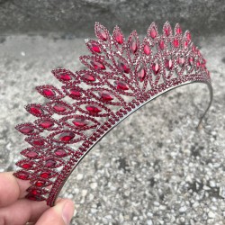 Alexa Bordo Gelin Kına Tacı Özel Gün Aksesuar Kadın Taç Saç Aksesuarı-ALEXA-4 Alexa Bordo Gelin Kına Tacı Özel Gün Aksesuar Kadın Taç Saç Aksesuarı-ALEXA-4