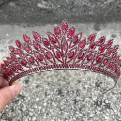 Alexa Bordo Gelin Kına Tacı Özel Gün Aksesuar Kadın Taç Saç Aksesuarı-ALEXA-4 Alexa Bordo Gelin Kına Tacı Özel Gün Aksesuar Kadın Taç Saç Aksesuarı-ALEXA-4