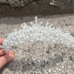 Alyce Krem İncili Gelin Kına Tacı Özel Gün Aksesuar Kadın Taç Saç Aksesuarı-ALYCE-3 Alyce Krem İncili Gelin Kına Tacı Özel Gün Aksesuar Kadın Taç Saç Aksesuarı-ALYCE-3