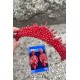 Alyce Kırmızı Gelin Kına Tacı Özel Gün Aksesuar Kadın Taç Ve Üç Mekik Küpe Takımı-ALYCE-41 Alyce Kırmızı Gelin Kına Tacı Özel Gün Aksesuar Kadın Taç Ve Üç Mekik Küpe Takımı-ALYCE-41