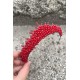 Alyce Kırmızı Gelin Kına Tacı Özel Gün Aksesuar Kadın Taç Saç Aksesuarı-ALYCE-9 Alyce Kırmızı Gelin Kına Tacı Özel Gün Aksesuar Kadın Taç Saç Aksesuarı-ALYCE-9