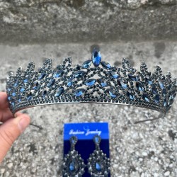 Amara Lacivert Taç ve Damla Mekik Küpe Takımı – Işıltılı Abiye Gelin Seti-AMARA-16 Amara Lacivert Taç ve Damla Mekik Küpe Takımı – Işıltılı Abiye Gelin Seti-AMARA-16