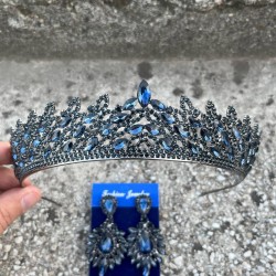 Amara Lacivert Taç ve Geniş Mekik Küpe Takımı – Işıltılı Abiye Gelin Seti-AMARA-19 Amara Lacivert Taç ve Geniş Mekik Küpe Takımı – Işıltılı Abiye Gelin Seti-AMARA-19