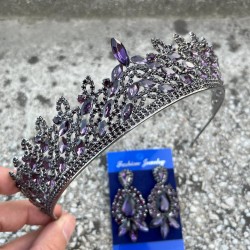 Amara Mor Taç ve Üç Mekik Küpe Takımı – Işıltılı Abiye Gelin Seti-AMARA-24 Amara Mor Taç ve Üç Mekik Küpe Takımı – Işıltılı Abiye Gelin Seti-AMARA-24