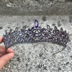 Amara Özel Tasarım Taç – Mor Taşlı Kına, Nişan, Düğün İçin Saç Aksesuarı-AMARA-5 Amara Özel Tasarım Taç – Mor Taşlı Kına, Nişan, Düğün İçin Saç Aksesuarı-AMARA-5