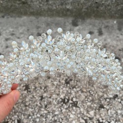 Amelia Gümüş Gelin Kına Tacı Özel Gün Aksesuar Kadın Taç Saç Aksesuarı-AMELIA-4 Amelia Gümüş Gelin Kına Tacı Özel Gün Aksesuar Kadın Taç Saç Aksesuarı-AMELIA-4