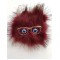 Bordo Ponpon Gözlüklü Peluş Anahtarlık-ANH-1000