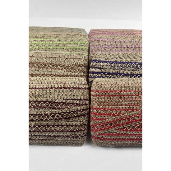 Kırmızı Arlisse J&uuml;t Hasır Şerit Dekoratif Kenar S&uuml;s&uuml; 1 Metre Paketleme S&uuml;sleme-ARLISSE-100