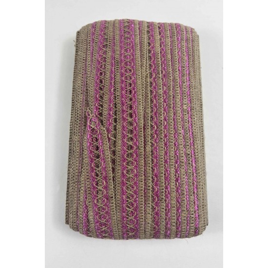 Fuşya Arlisse J&uuml;t Hasır Şerit Dekoratif Kenar S&uuml;s&uuml; 1 Metre Paketleme S&uuml;sleme-ARLISSE-101