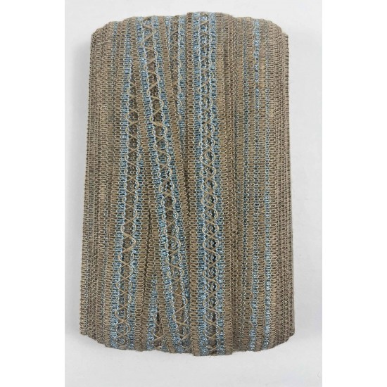 Mavi Arlisse J&uuml;t Hasır Şerit Dekoratif Kenar S&uuml;s&uuml; 1 Metre Paketleme S&uuml;sleme-ARLISSE-102