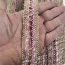 Pembe Arlisse J&uuml;t Hasır Şerit Dekoratif Kenar S&uuml;s&uuml; 1 Metre Paketleme S&uuml;sleme-ARLISSE-103