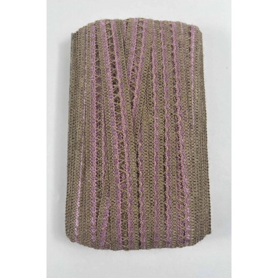 Pembe Arlisse J&uuml;t Hasır Şerit Dekoratif Kenar S&uuml;s&uuml; 1 Metre Paketleme S&uuml;sleme-ARLISSE-103