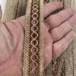 Bakır Rengi Arlisse J&uuml;t Hasır Şerit Dekoratif Kenar S&uuml;s&uuml; 1 Metre Paketleme S&uuml;sleme-ARLISSE-104