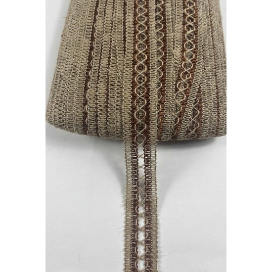 Bakır Rengi Arlisse J&uuml;t Hasır Şerit Dekoratif Kenar S&uuml;s&uuml; 1 Metre Paketleme S&uuml;sleme-ARLISSE-104